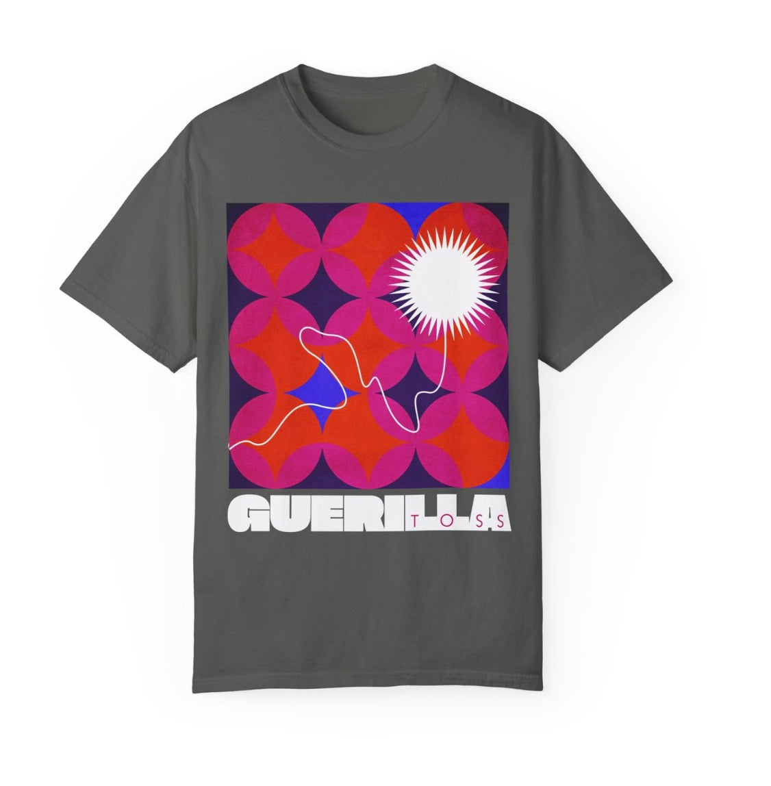 Pink Guerilla Toss Unisex Garment-Dyed T-shirt