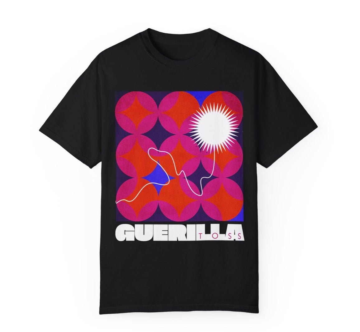 Pink Guerilla Toss Unisex Garment-Dyed T-shirt