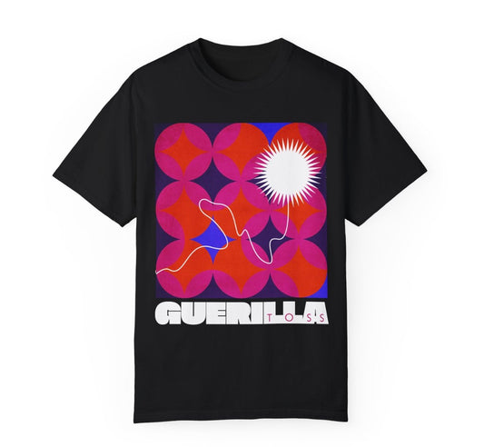 Pink Guerilla Toss Unisex Garment-Dyed T-shirt