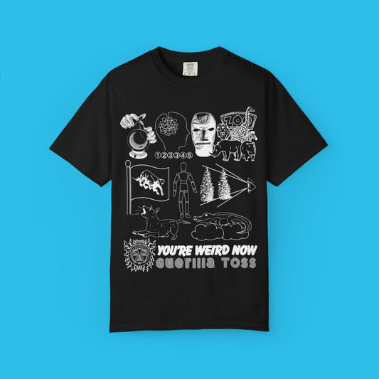 You're Weird Now T-shirt Black Designed by Double Wonderful